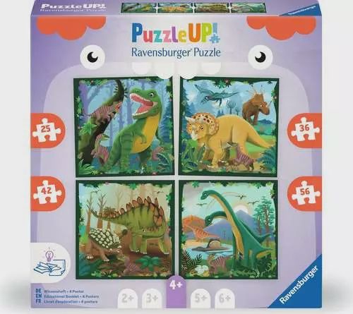 CASSE-TÊTE 25, 36, 42 ET 56 PIÈCES RAVENSBURGER - PUZZLE UP DINONAURES