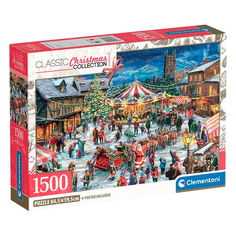 CASSE-TÊTE 1500 PIÈCES DE NOEL CLEMENTONI - LA FOIRE DE NOEL