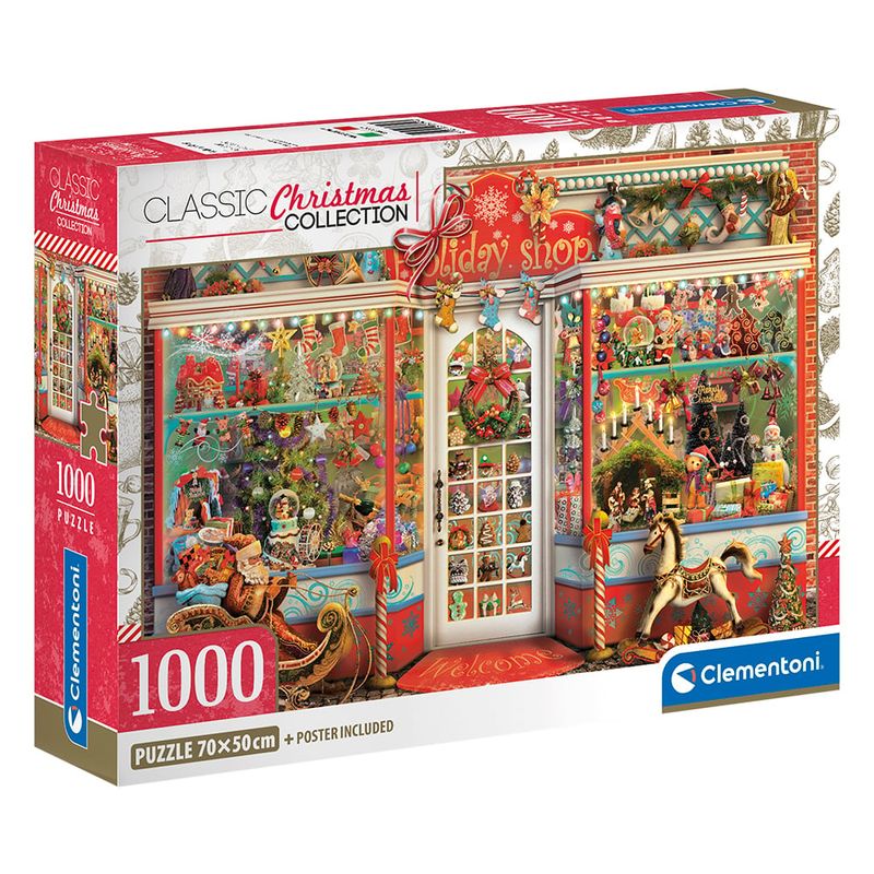 CASSE-TÊTE 1000 PIÈCES DE NOEL CLEMENTONI - BOUTIQUE DES FÊTES