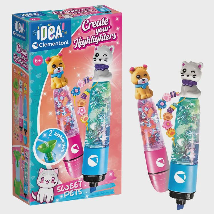 CLEMENTONI IDEA - CRÉE TES SURLIGNEURS: ADORABLES ANIMAUX DE COMPAGNIE