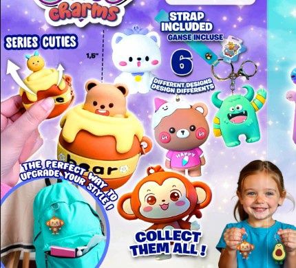 PORTE-CLÉ AVEC ANIMAL ET BRACELET EN CAHOUTCHOUC