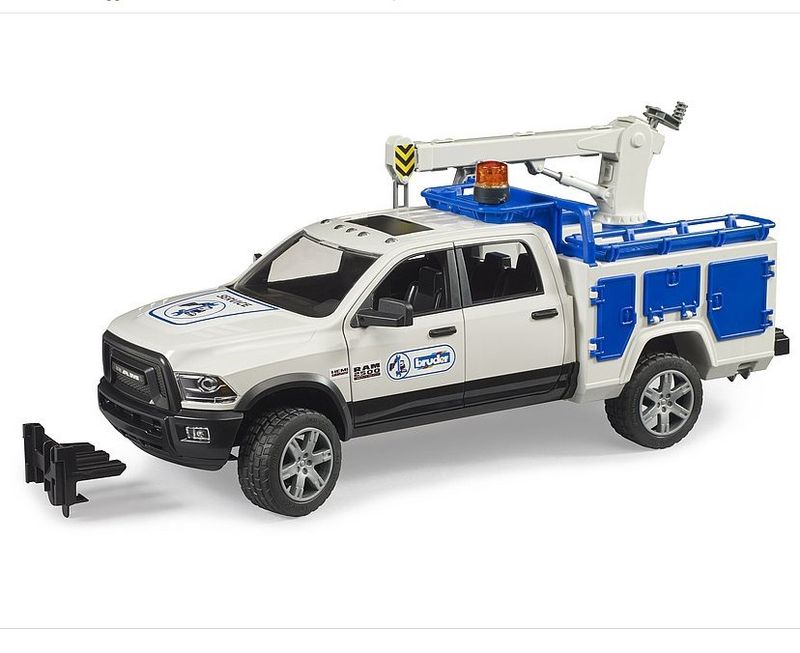 BRUDER 02509 - CAMION DE SERVICE AVEC GRUE ET GYROPHARE