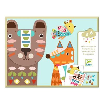 DJECO - CRÉER AVEC DU PAPIER: 3 ANIMAUX GÉANTS