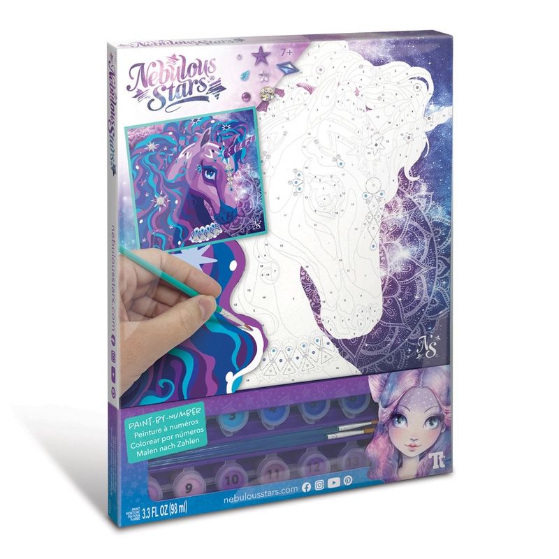 NEBULOUS STARS - PEINTURE A NUMEROS SUR TOILE LICORNE