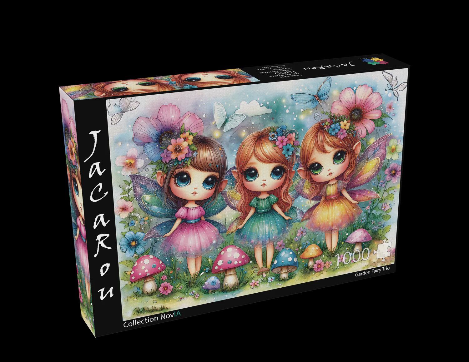 CASSE-TÊTE 1000 PIÈCES JACAROU - GARDEN FAIRY TRIO