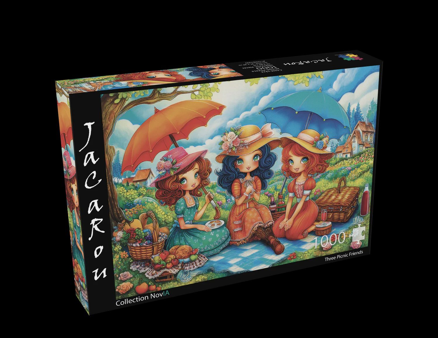 CASSE-TÊTE 1000 PIÈCES JACAROU - THREE PICNIC FRIENDS