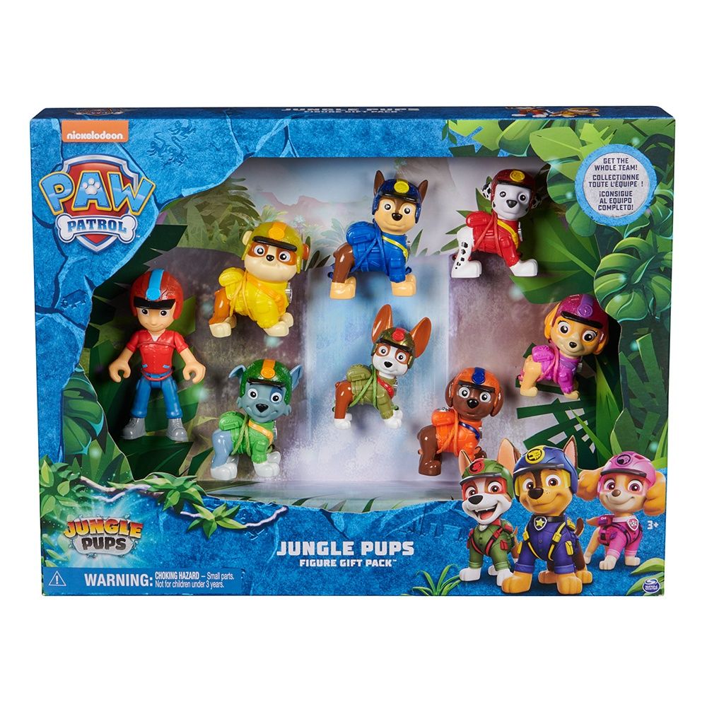 PAT' PATROUILLE - JUNGLE PUPS: COFFRET 8 FIGURINES