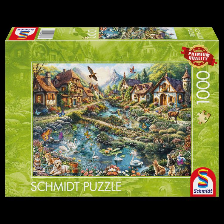 CASSE-TÊTE 1000 PIÈCES SCHMIDT - VILLAGE À L'ORÉE DE LA FORÊT