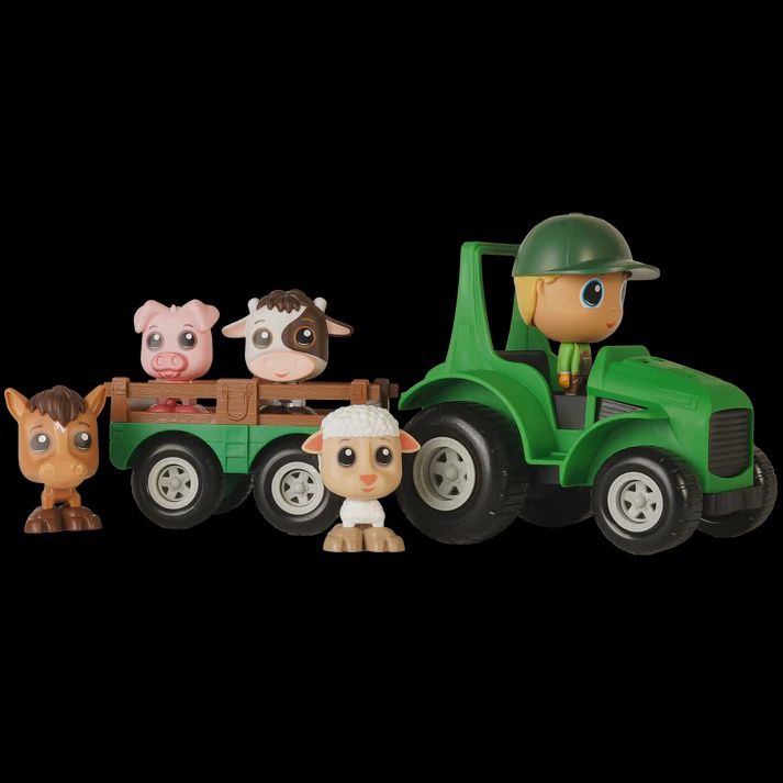 FLEK - ENSEMBLE TRACTEUR ET REMORQUE AVEC FIGURINE