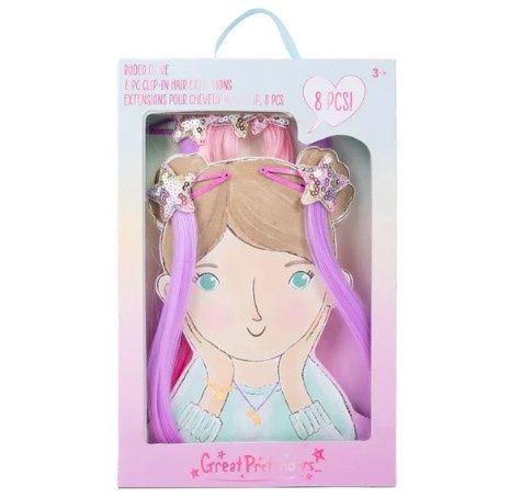 8 EXTENSIONS AVEC CLIP POUR CHEVEUX