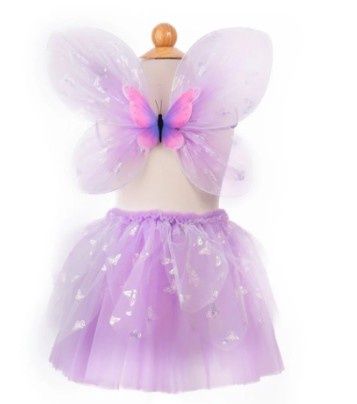 ENSEMBLE PAPILLON MAUVE AVEC JUPE ET AILES