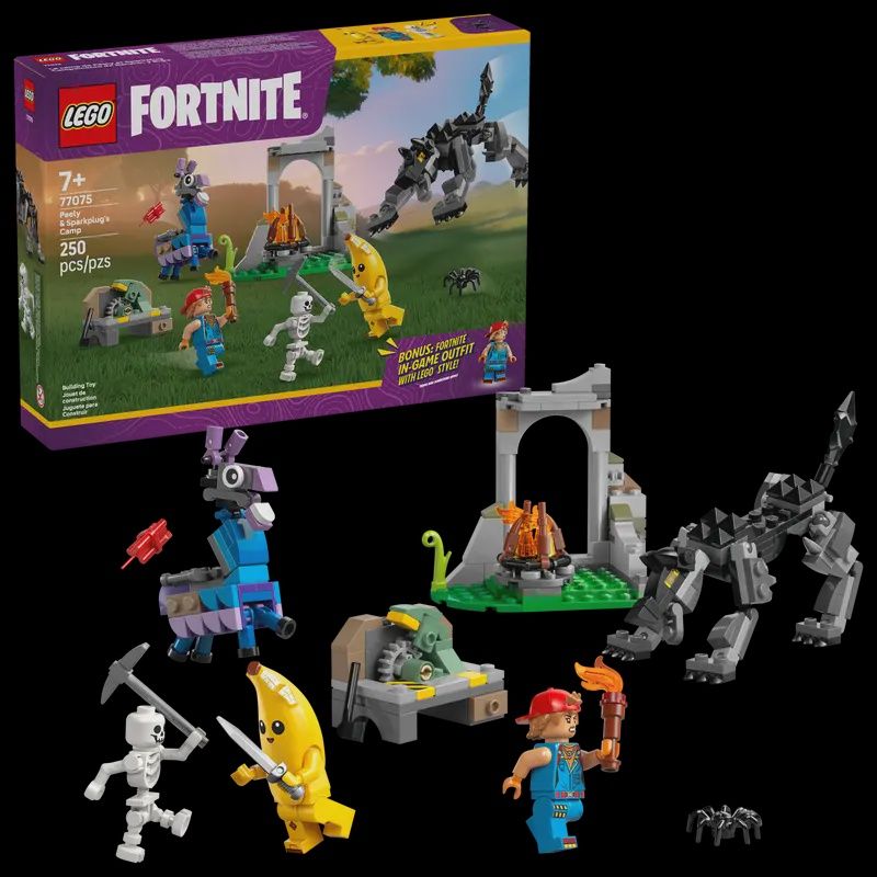 LEGO FORTNITE 77075 - LE CAMP DE PEELY ET SPARKPLUG