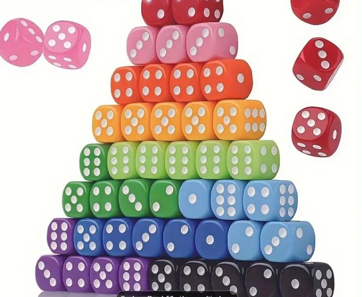 Dé 6 face 15 mm couleur opaque