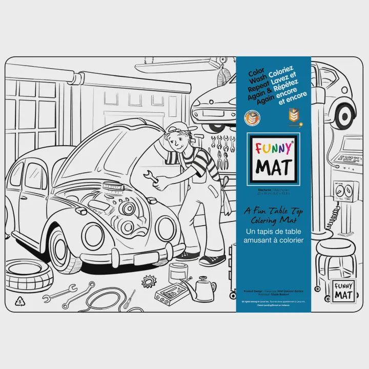 FUNNY MAT - PETIT NAPPERON À COLORIER MÉCANIQUE
