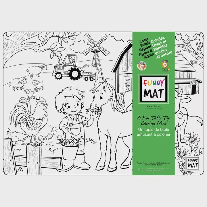 FUNNY MAT - PETIT NAPPERON À COLORIER FERME