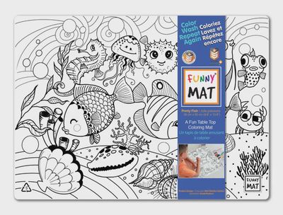 FUNNY MAT - PETIT NAPPERON À COLORIER JOLIS POISSONS