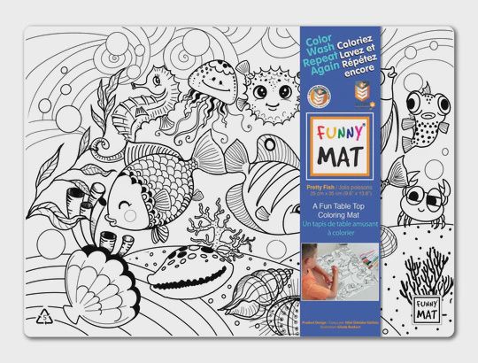 FUNNY MAT - PETIT NAPPERON À COLORIER JOLIS POISSONS