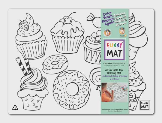 FUNNY MAT - NAPPERON À COLORIER PETITS GÂTEAUX