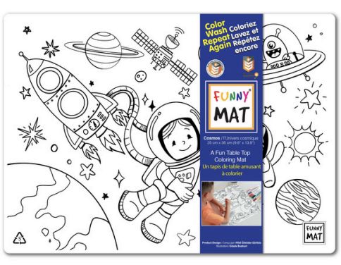 FUNNY MAT - PETIT NAPPERON À COLORIER L'UNIVERS COSMIQUE
