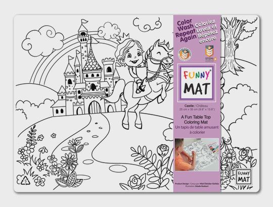 FUNNY MAT - PETIT NAPPERON À COLORIER CHÂTEAU