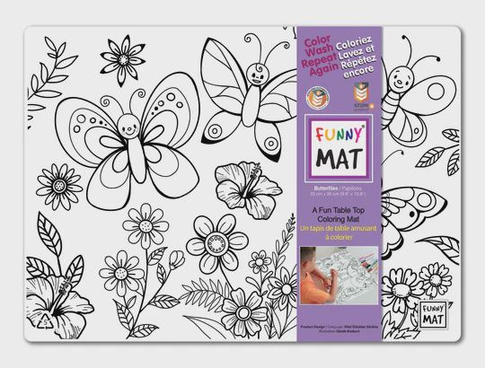 FUNNY MAT - PETIT NAPPERON À COLORIER PAPILLONS