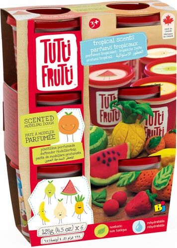 PÂTE À MODELER TUTTI FRUTTI - PARFUM TROPICAUX 6 POTS