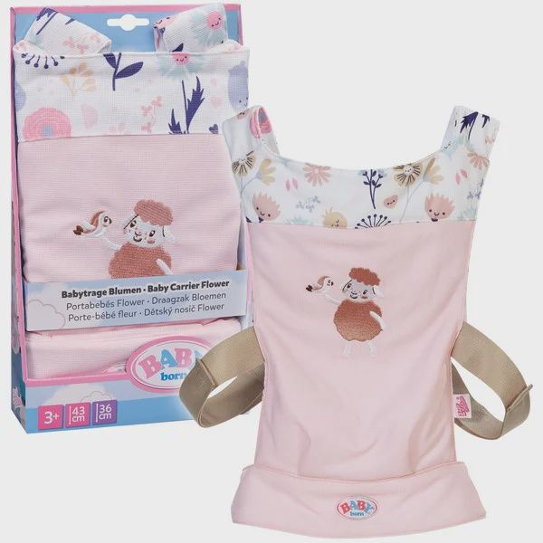BABY BORN - PORTE- BÉBÉ FLEURI