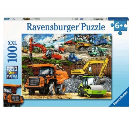 CASSE-TÊTE 100 PIÈCES RAVENSBURGER - VÉHICULES DE CONSTRUCTION
