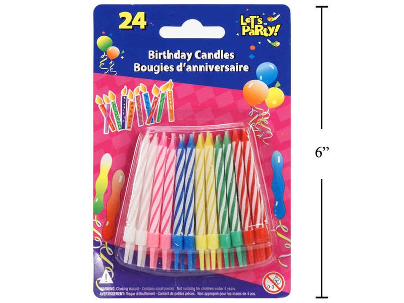 24 bougies d'anniversaire