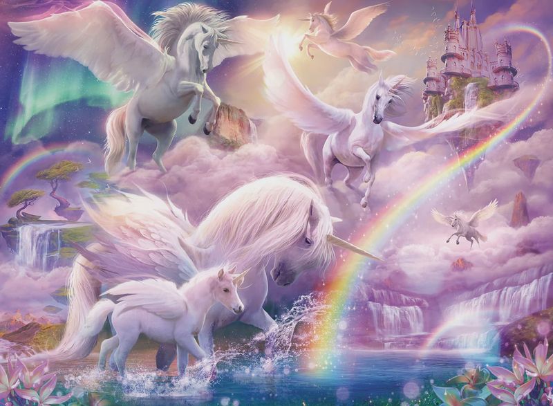 CASSE-TÊTE 100 PIÈCES RAVENSBURGER - PÉGASE ET LICORNE