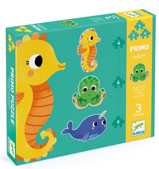CASSE-TÊTE ÉVOLUTIF 4, 6 ET 9 PIÈCES DJECO - DANS LA MER