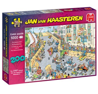 Casse-tête 1000 pièces Jan Van Haasteren - La courses de caisse à savon