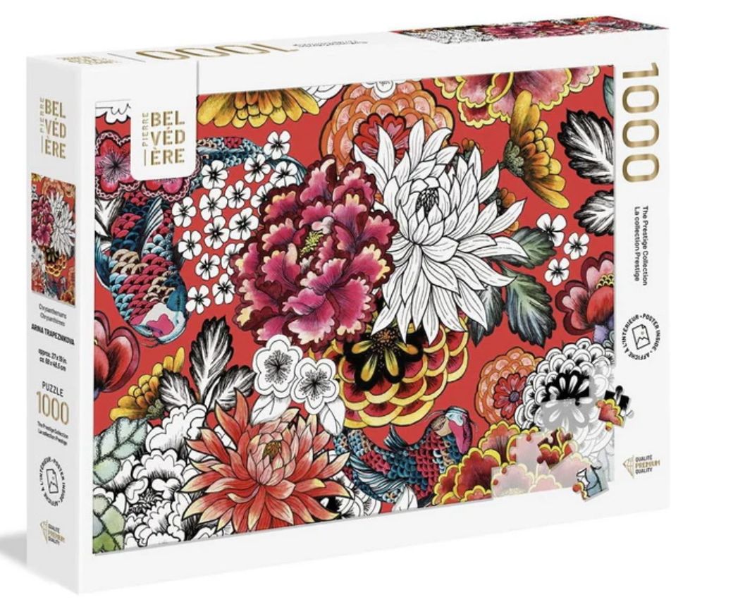 CASSE-TÊTE 1000 PIÈCES PRESTIGE BELVÉDÈRE - CHRYSANTHÈMES