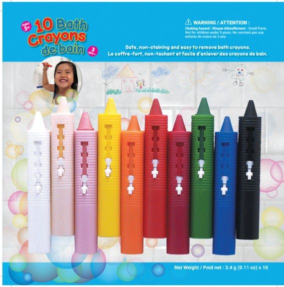 CRAYONS DE BAIN 10PCS