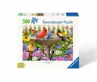 Casse-tête 500 pièces XL Ravensburger - Oiseaux à l'abreuvoir