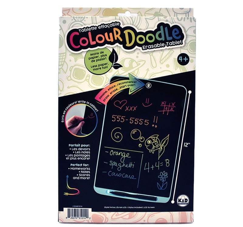 TABLETTE EFFAÇABLE COLOUR DOODLE