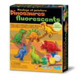 Moules et peintures dinosaures fluorescents