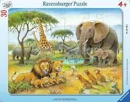 Casse-tête 30 pièces sur cadre Ravensburger - Faune d'Afrique