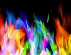 Flammes colorées