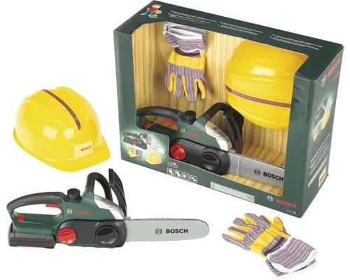 Tronconneuse, casque et gants Bosch