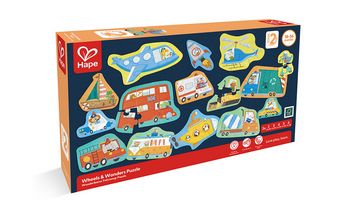 CASSE-TÊTE ÉVOLUTIF 3X 2-3-4-5- ET 6 PIÈCES - ROUES ET MERVEILLES