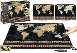 Casse-tête 1000 pièces à gratter - Carte du monde