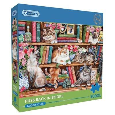 Casse-tête 500 pièces XL Gibsons - Puss Back in Books