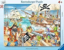 Casse-tête 36 pièces sur cadre Ravensburger - L'attaque des pirates