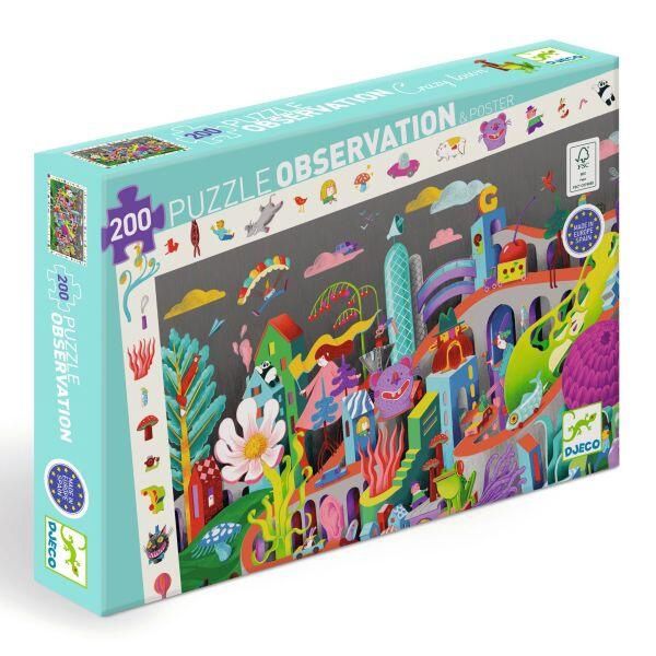 CASSE-TÊTE 200 PIÈCES D'OBSERVATION DJECO - CRAZY TOWN
