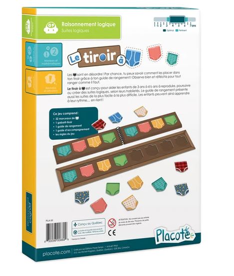 Placote -  Le tiroir à bobette (Suites logiques)