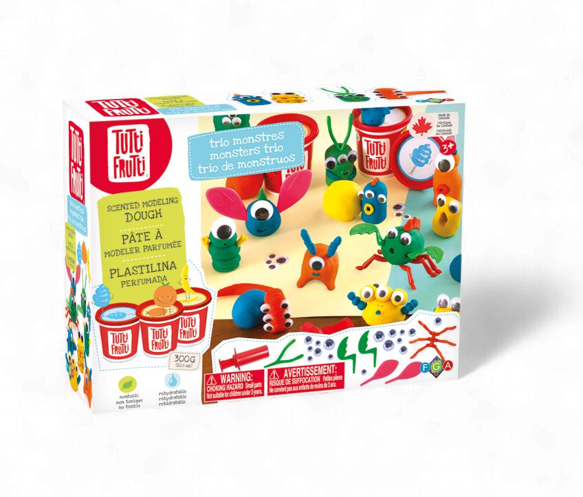 Pâte à modeler Tutti Frutti - Trio monstres