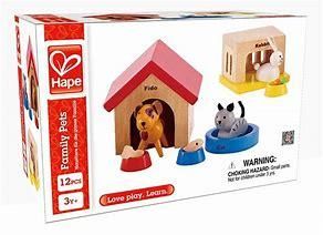 Famille d'animaux en bois
