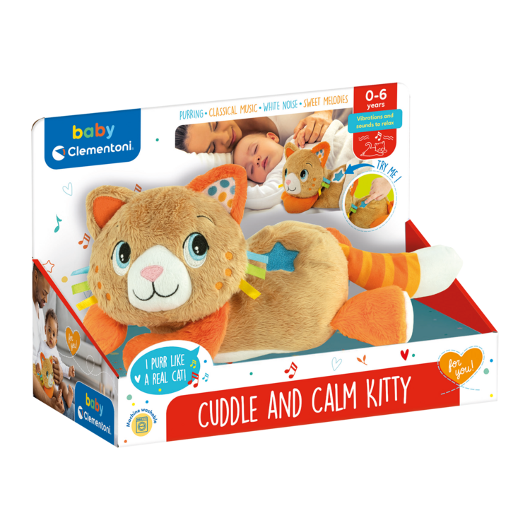 Baby Clementoni - Peluche chaton calmante