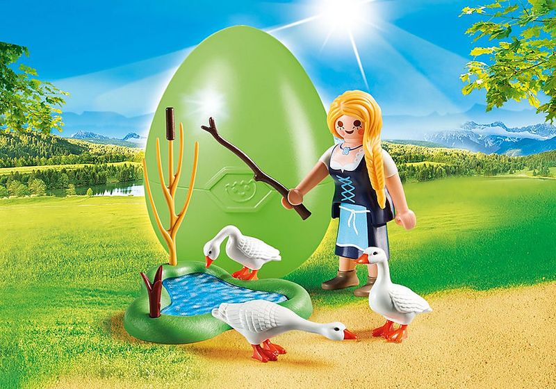 Playmobil 70083 - Oeuf fille avec oies